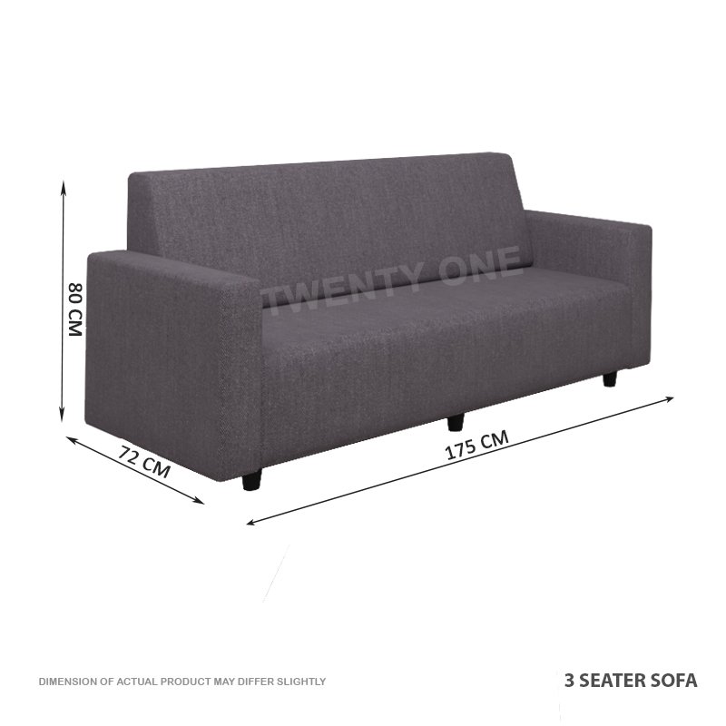 LUNA 3S  471-14 Fabric Sofa 1 B